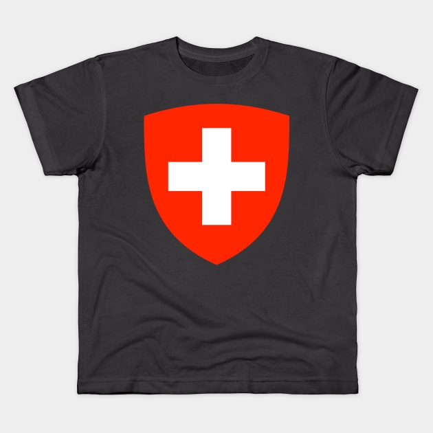 Switzerland Kids T-Shirt by Wickedcartoons